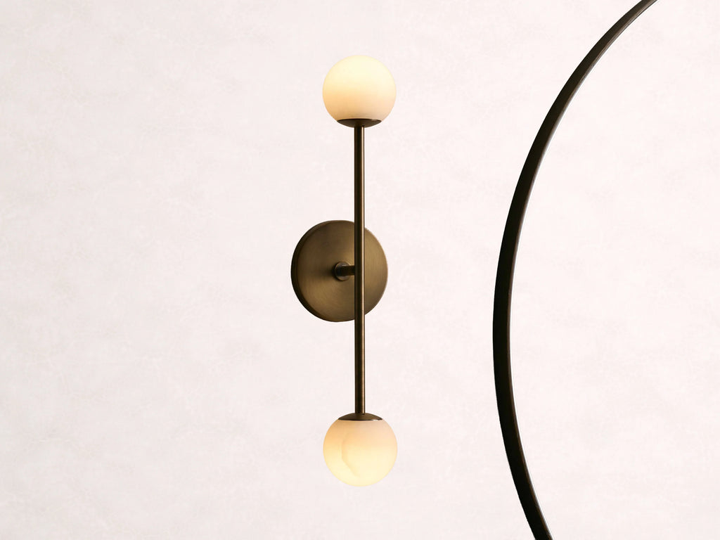 Girouette Alabaster Double Sconce