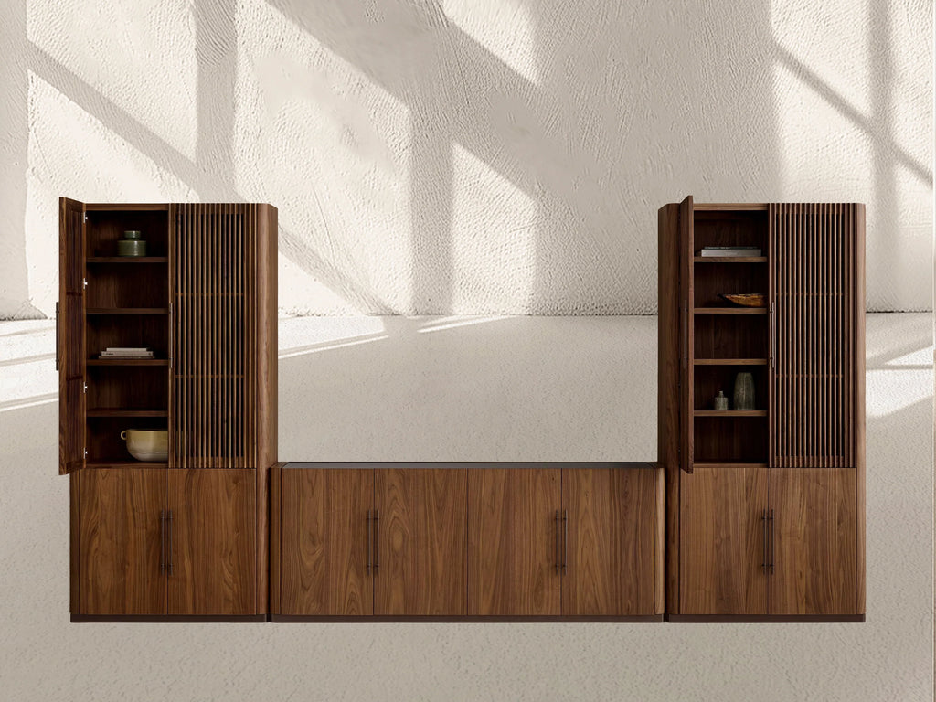 Piermont Modular Reeded Media Cabinet Set