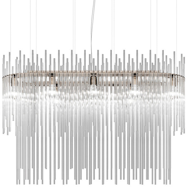 Ivory Veins Two-Tier Linear Pendant