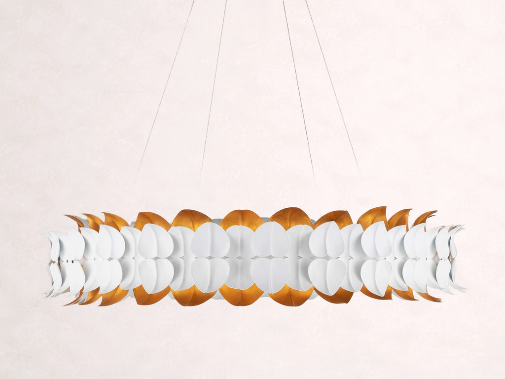 Darla Hand sculpted Leaves Chandelier 39''D