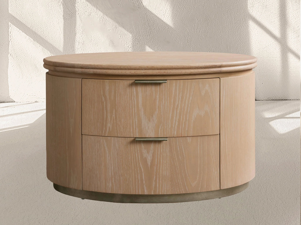 Caden Wood Oval Nightstand
