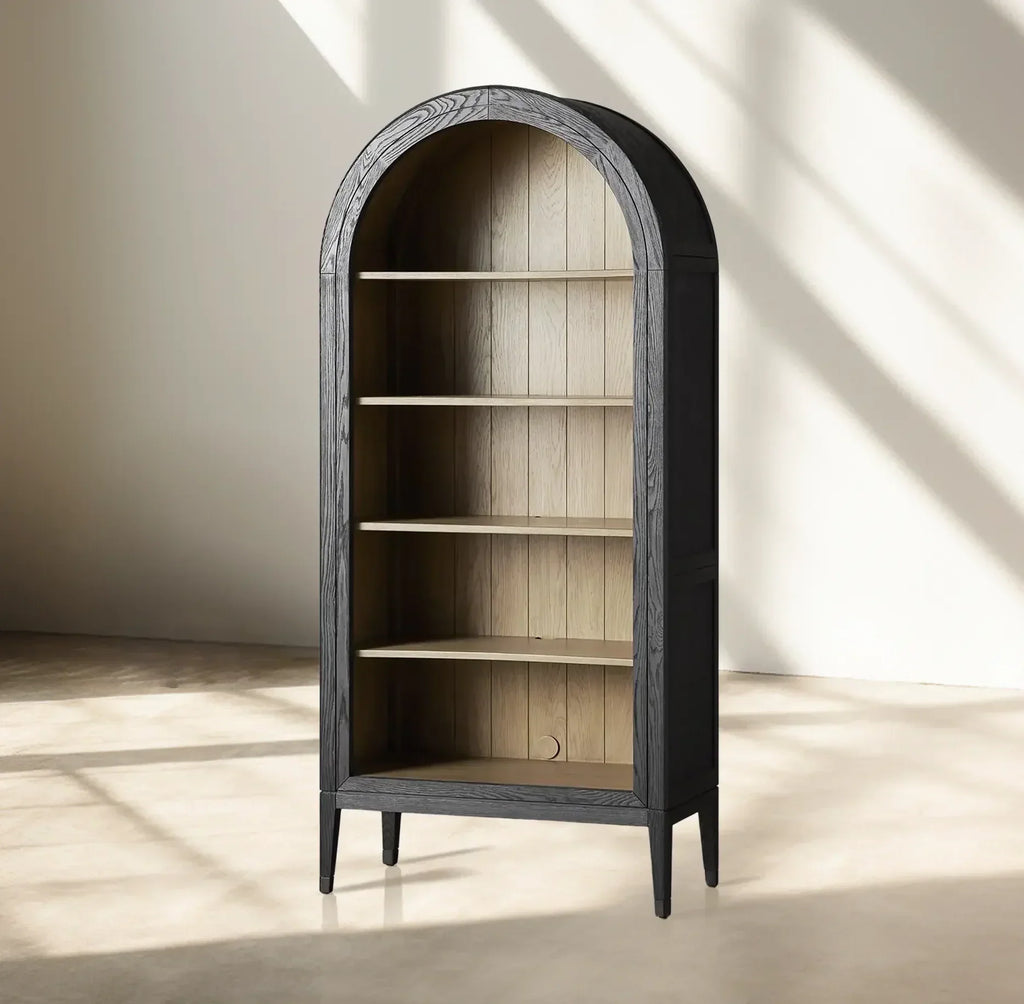 Hattie Open Bookcase in Oak 36