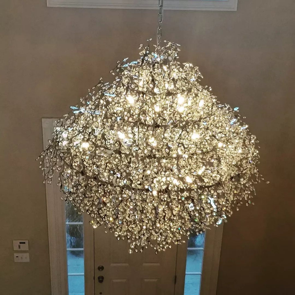 Modern 10/13/21-Light Gyroscopic Chrome Pendant Light Fixtures for Dining Room/Living Room