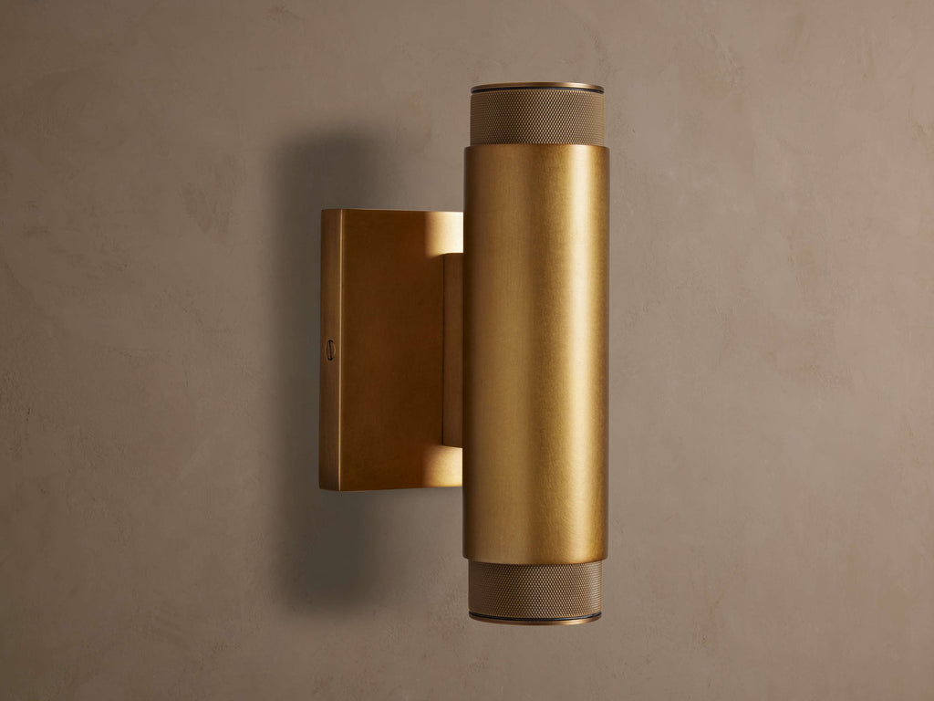 Spotlight Outdoor Sconce in Brass