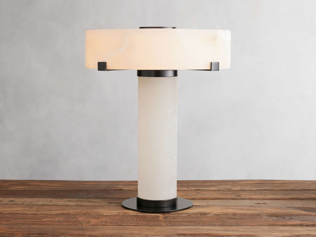 Chayla Alabaster Table Lamp in Bronze