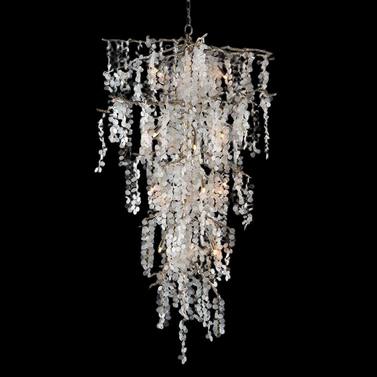 SHIRO BRANCH DRAMATIC GLASS CLUSTER CHANDELIER  56