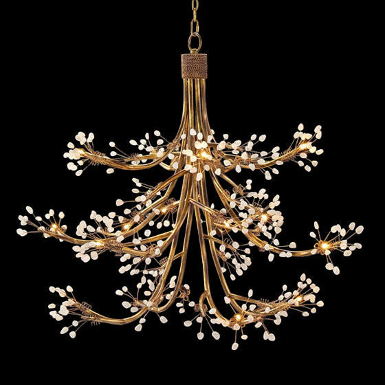 Branch Halogen Crystal Waterfalls Chandelier 50