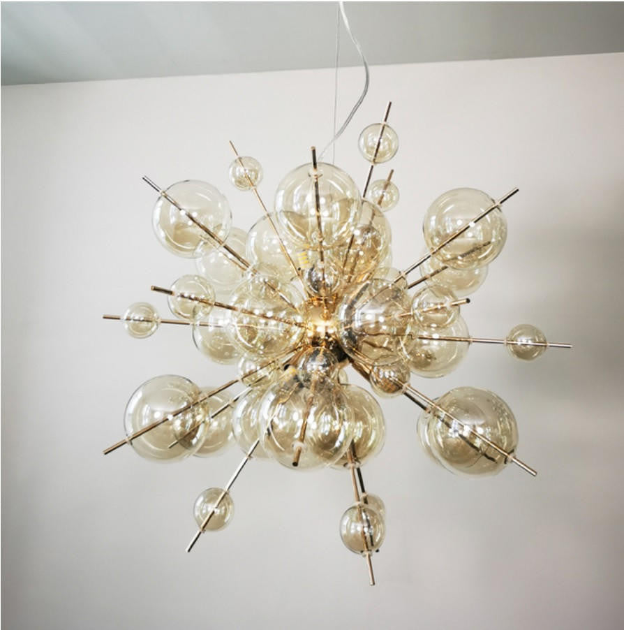 Aura Unique Modern Glass Bubble Chandelier