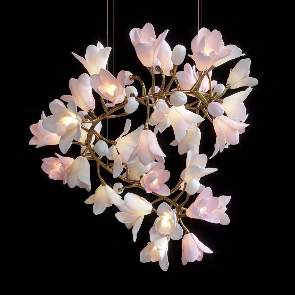 Flower Branch Ceramics Tulip Chandelier