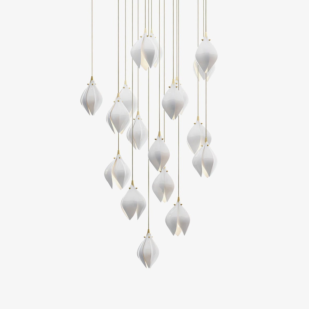 Galaxy Celeste Flora Crystal Spiral Chandelier