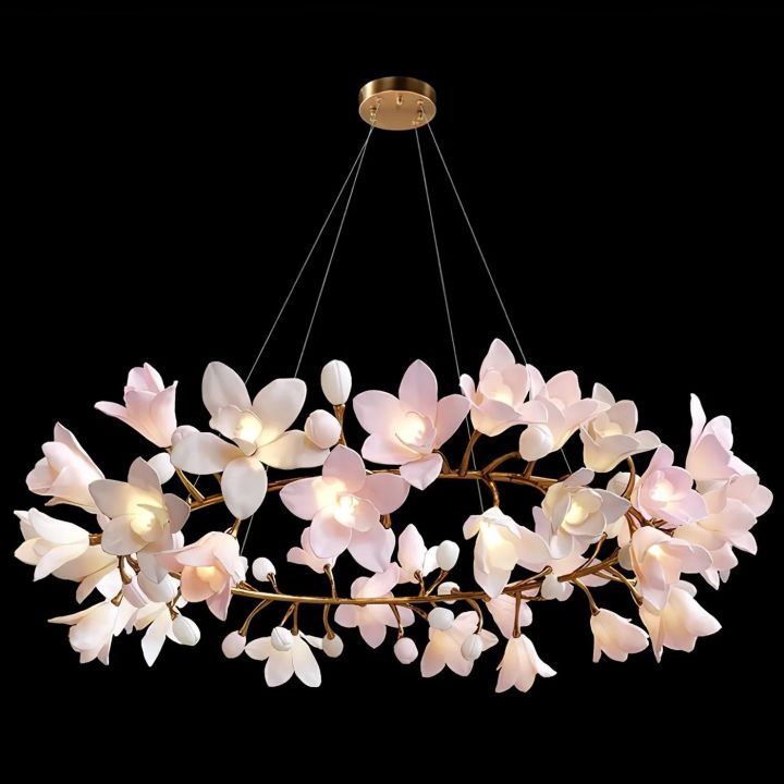 Circular Branch Blossom Chandelier