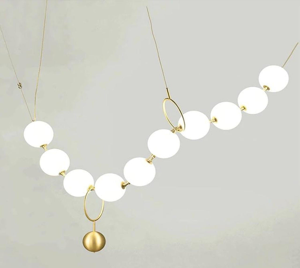 Coco Pearls Hand Blown Glass Globe Chandelier