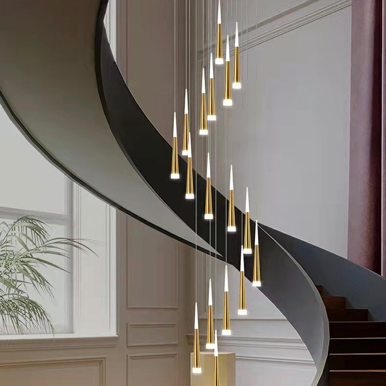 Spiral Staircase Chandelier Modern Style Ceiling Lamp  Living Room Lighting Fixture