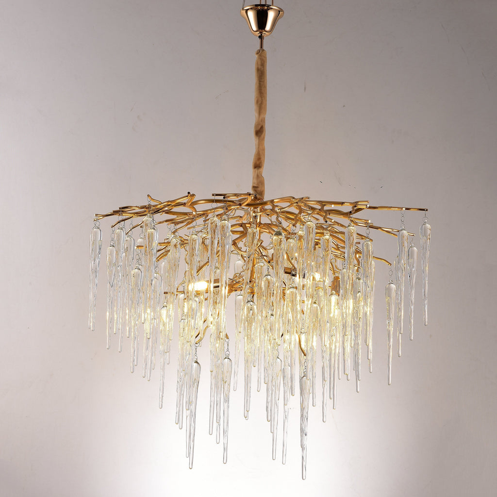 Glacier Organic Branch Round Chandelier