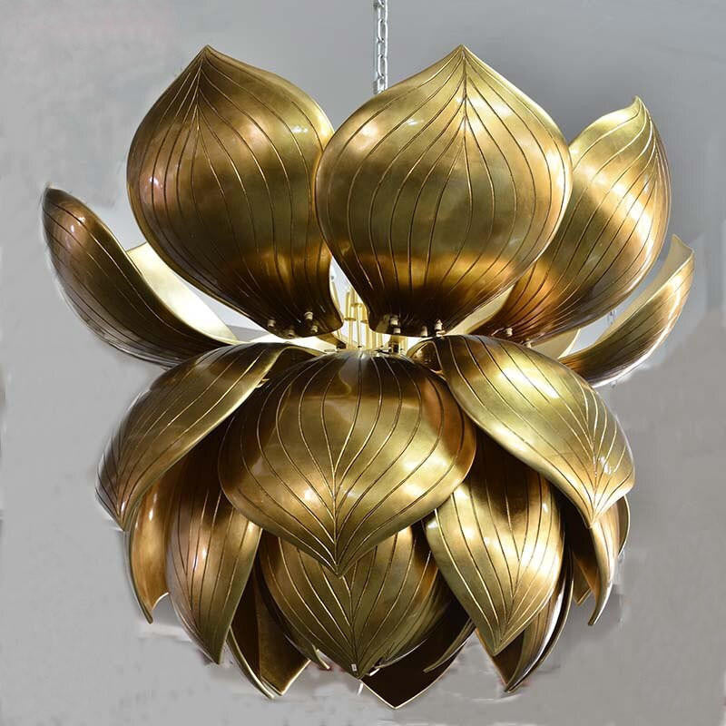 Eleganta - Giant Gold Leaf Flower Chandelier