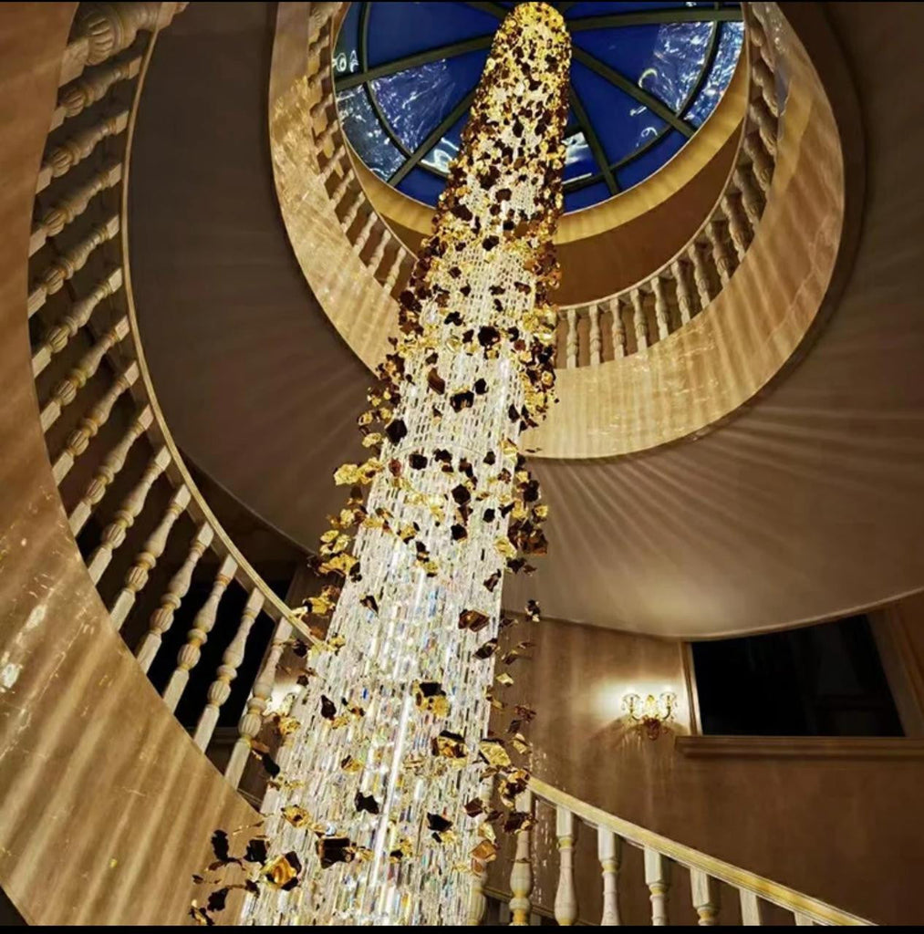 Aayah Stairwell Modern Crystal Chandelier