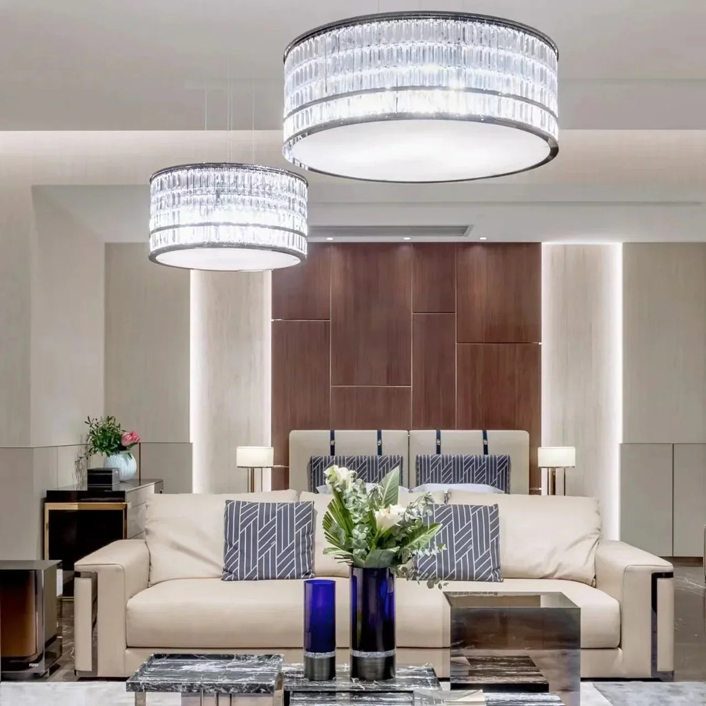 Italian Minimalist Drum Pendant Lamp for Living/Dining Room