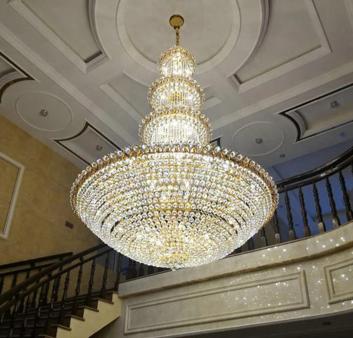 Large Grand Crystal Staircase French Empire Chandelier