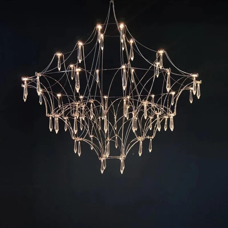 Modern Gold Crystal Chandelier