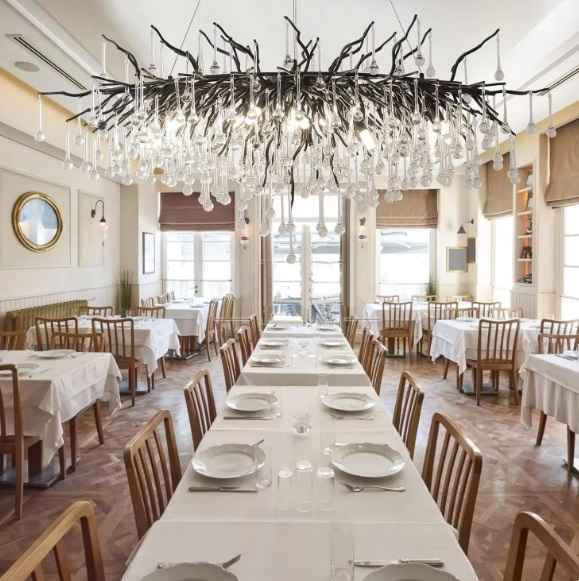 Black Dining Room Chandelier - Black And Crystal Chandelier - Droplet Chandelier