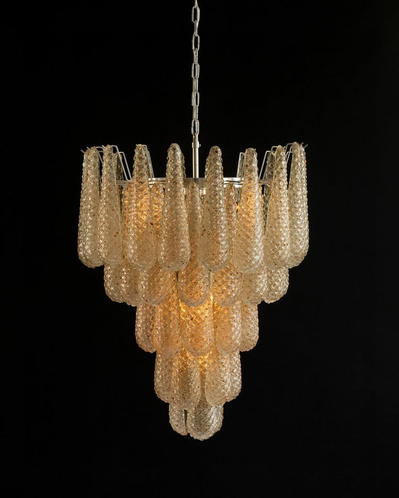 Murano Chandelier – Drop – 41 glasses – Amber