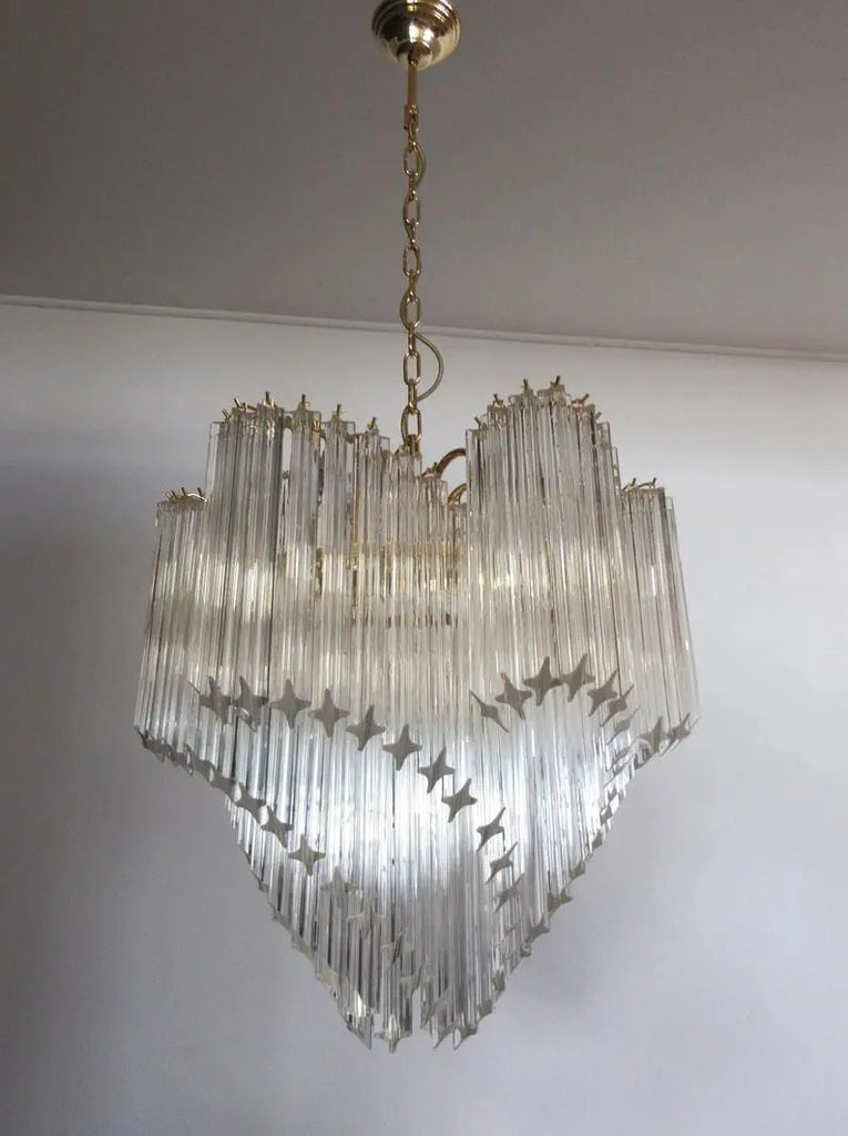 Murano Glass Chandelier – Viennetta -114 prims – Transparent