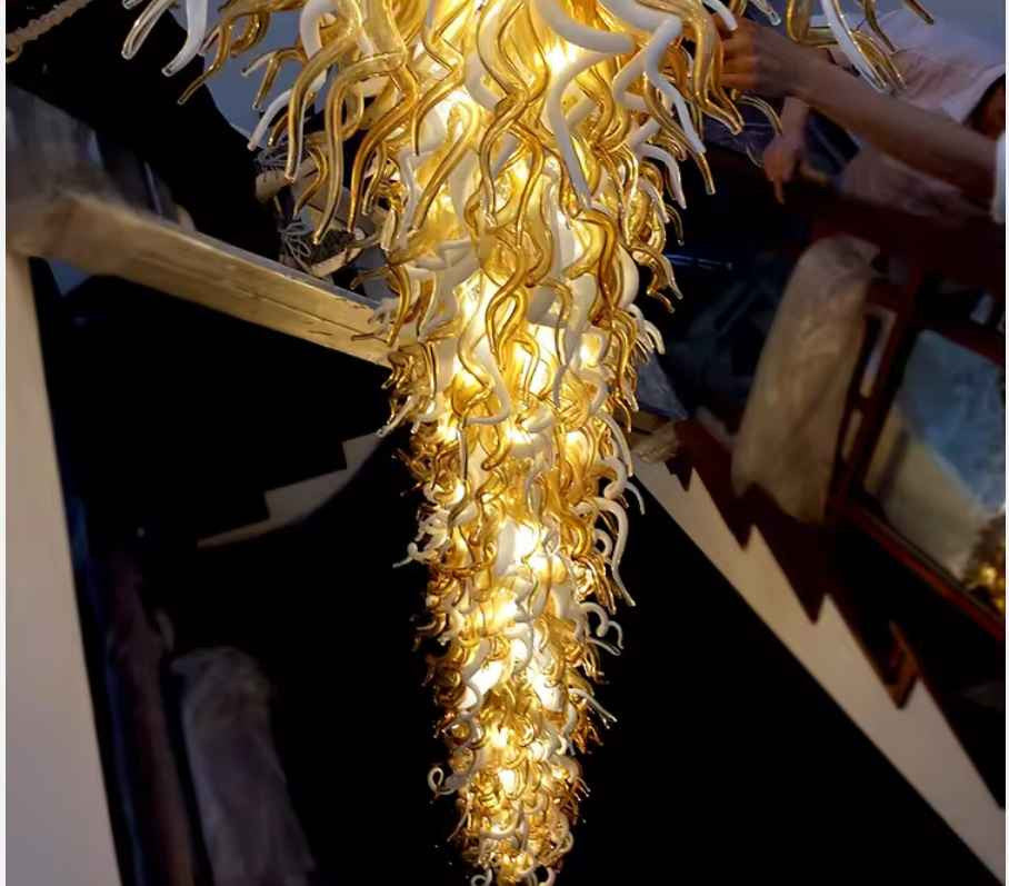 Hand Blown Glass Chandelier - Chandelier Murano Glass - Artistic Glass Chandeliers